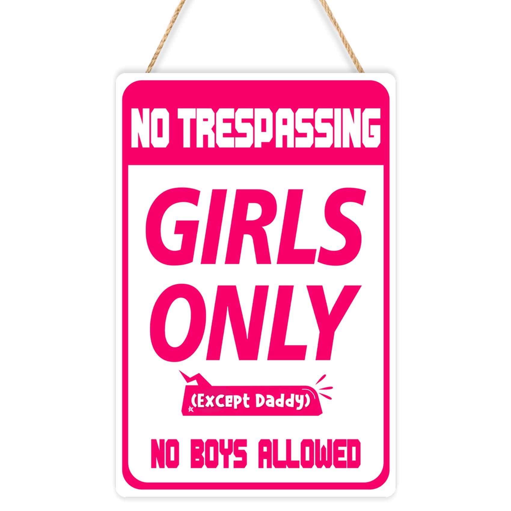 Amazon.com: DUMING-IN Girls Only Sign, Cute and Funny No